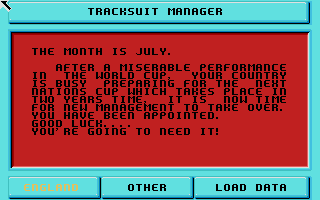 Tracksuit Manager '90 atari screenshot