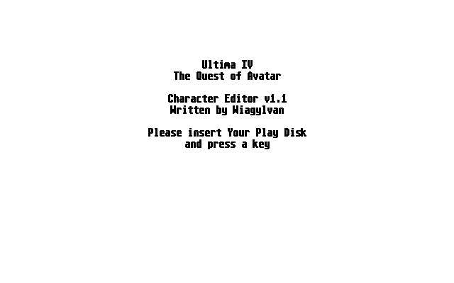 Ultima IV Character Editor