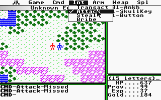 Ultima II - The Revenge of the Enchantress.. atari screenshot