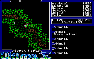 Ultima V - Warriors of Destiny atari screenshot