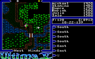 Ultima V - Warriors of Destiny atari screenshot