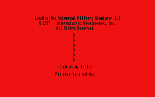 UMS - The Universal Military Simulator atari screenshot
