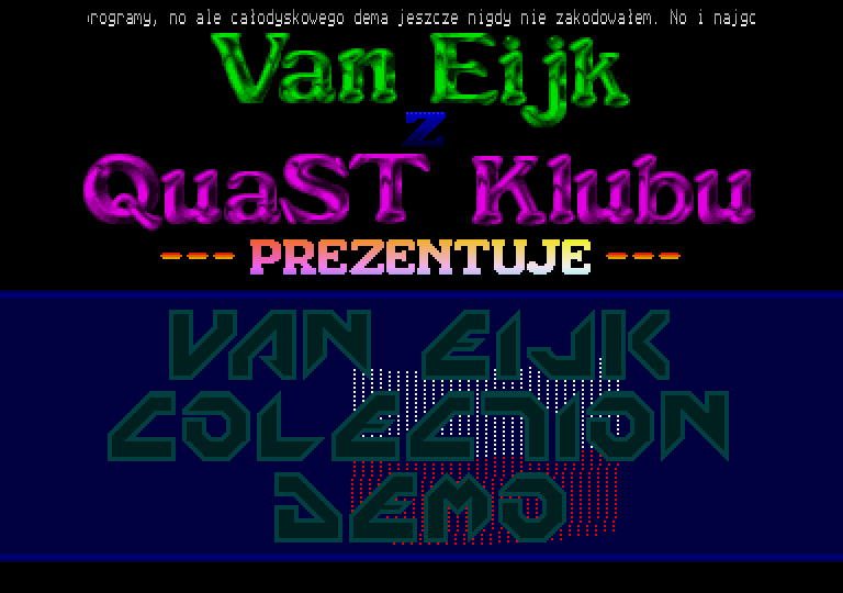Van Eijk Colection Demo atari screenshot