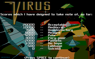 Virus atari screenshot