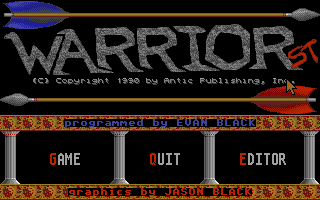 Warrior ST atari screenshot