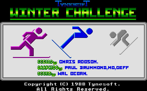 Winter Challenge atari screenshot