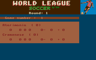 World League Soccer Manager atari screenshot