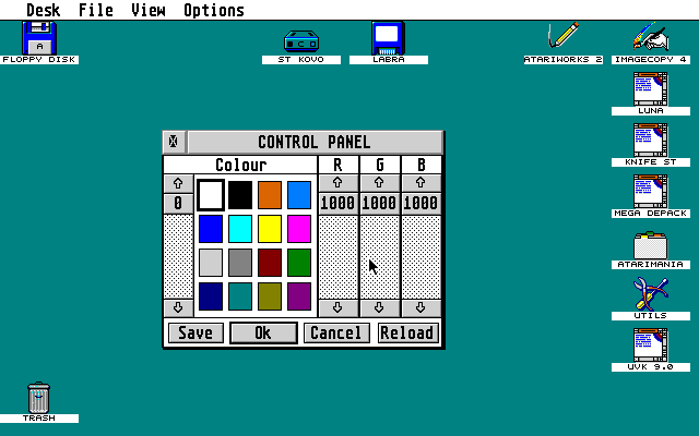 XControl - Extensible Control Panel atari screenshot