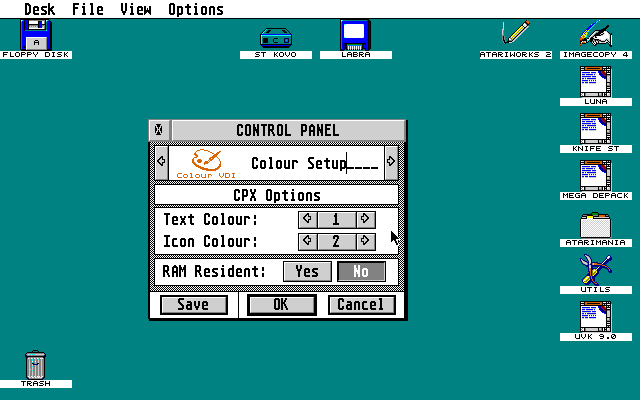 XControl - Extensible Control Panel atari screenshot