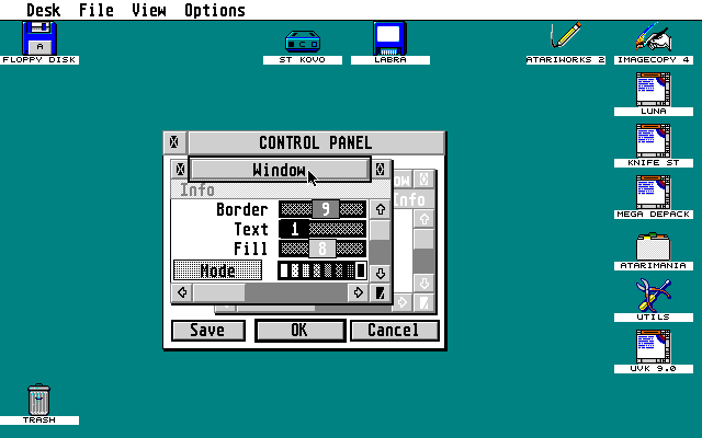 XControl - Extensible Control Panel atari screenshot