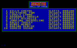Zenith atari screenshot