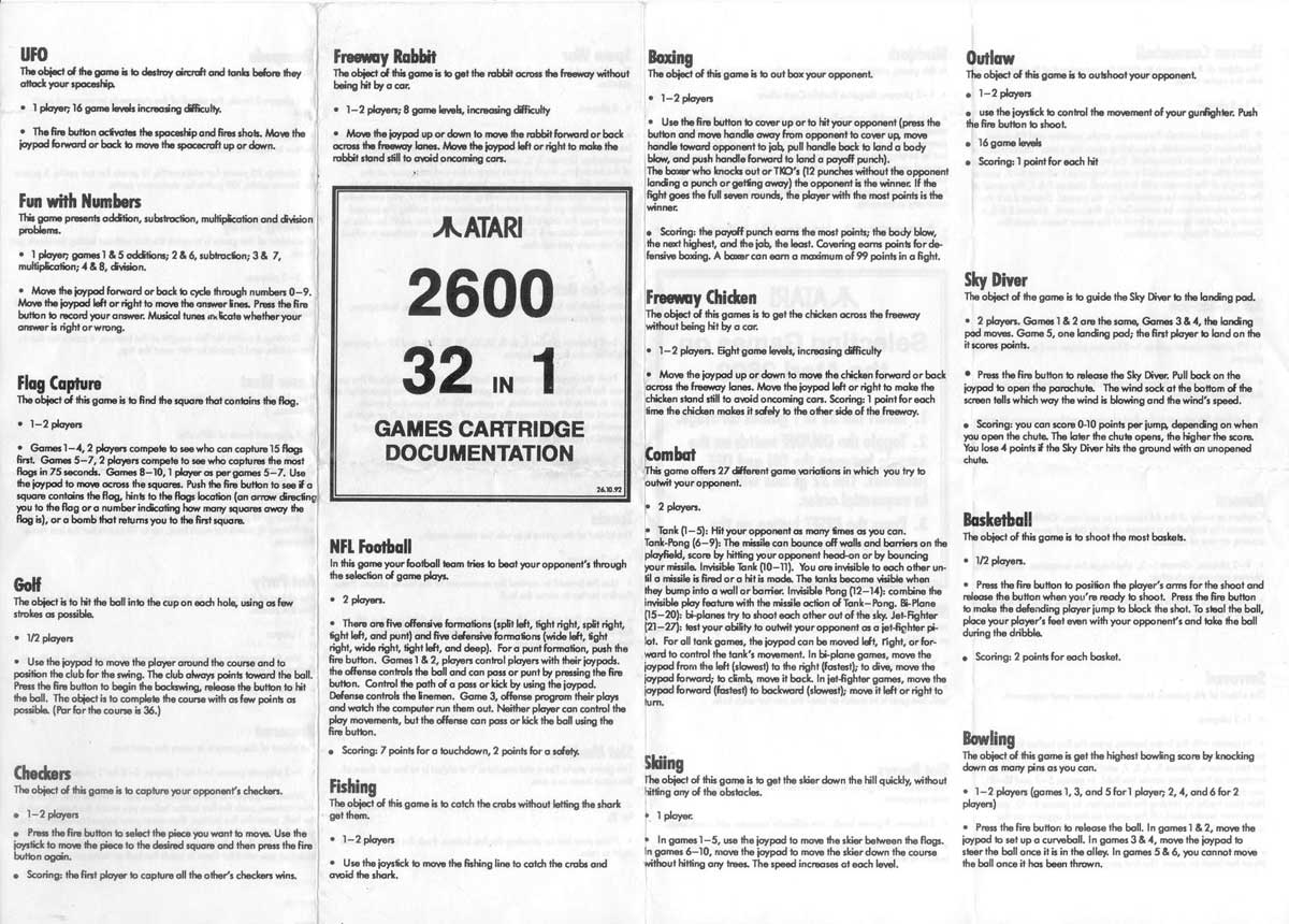 Instructions page 1
