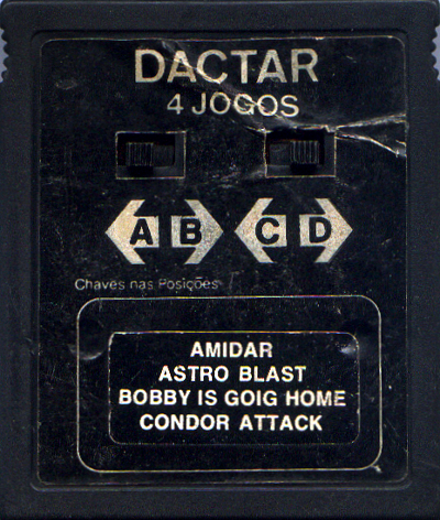 4 Jogos - Amidar / Astro Blast / Bobby Is Goig Home / Condor Attack — Cartridge