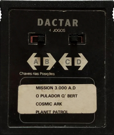 4 Jogos - Mission 3.000 A.D / O Pulador Q' Bert / Cosmic Ark / Planet Patrol — Cartridge