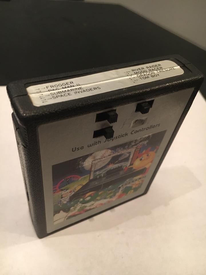8 in 1 - Frogger / Pac Man II / Submarine / Space Invaders / River Raider / Moon Racer / Dragon Treasure / Tom Boy — Cartridge 1