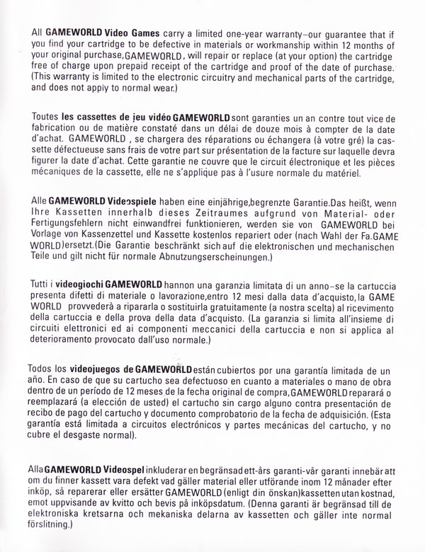 Instructions page 29