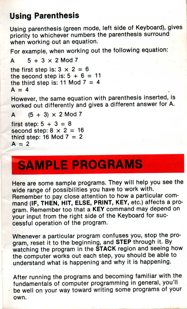 Instructions page 21