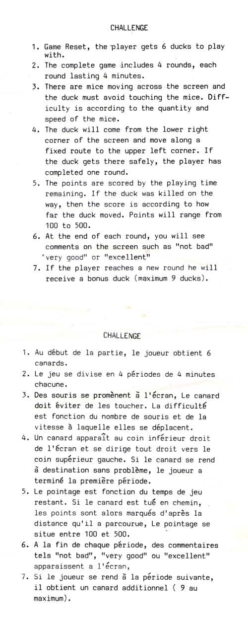 Instructions page 1