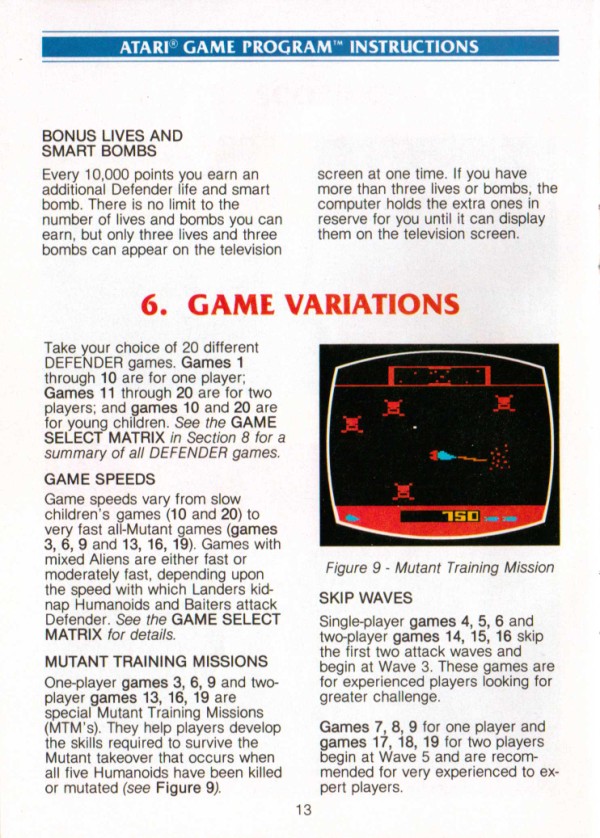 Atari 2600 VCS Defender : scans, dump, download, screenshots, ads ...