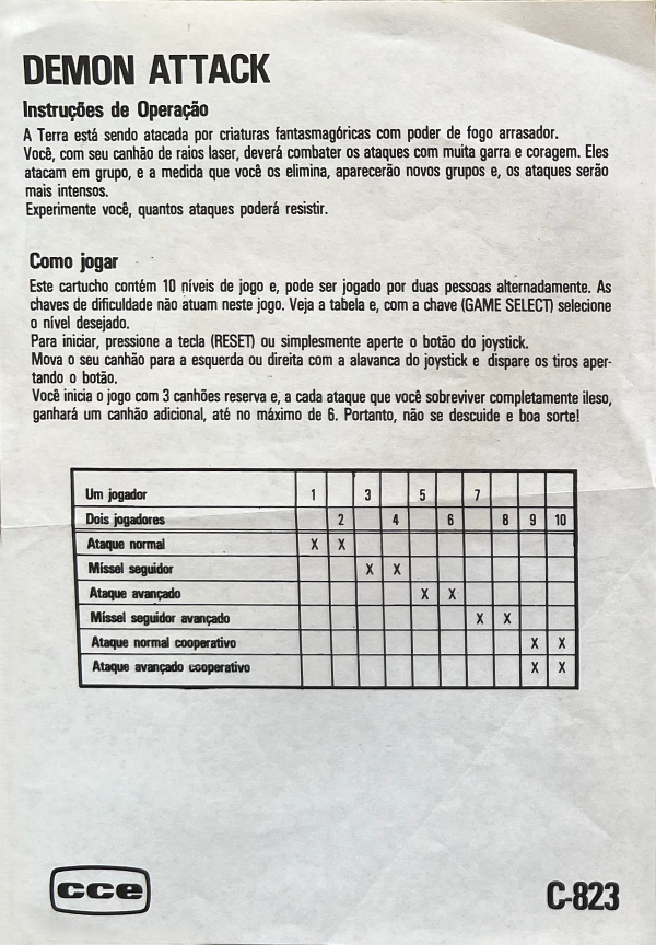 Instructions page 1