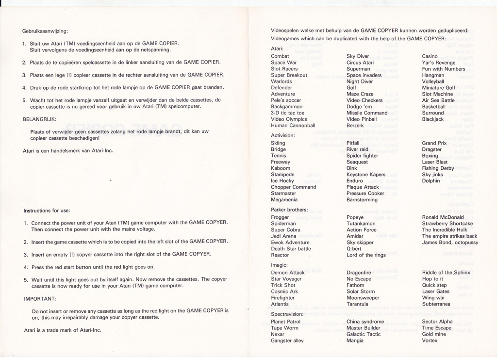 Instructions page 2