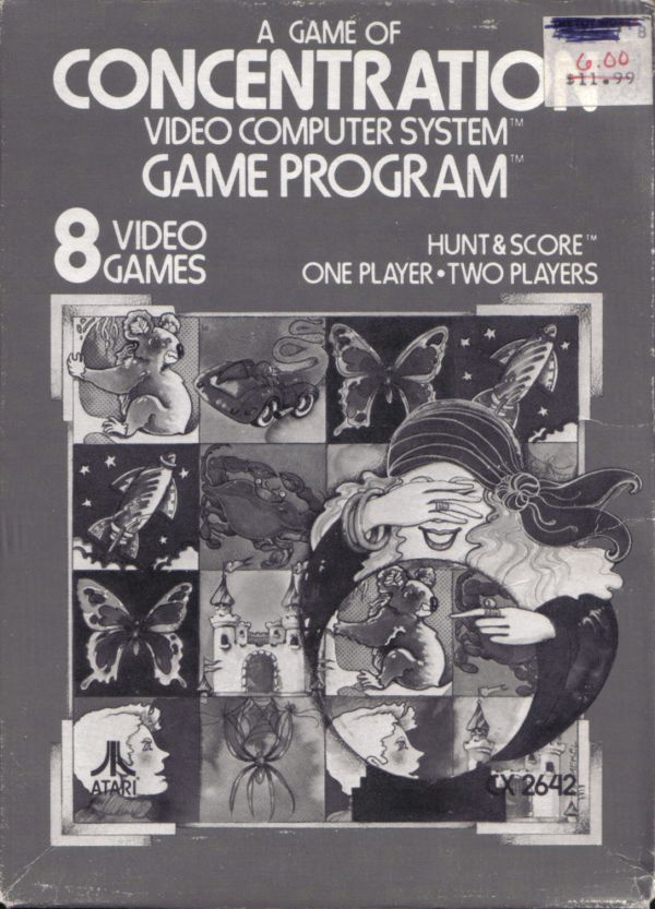 Atari 2600 vcs game of concentration a scans dump download