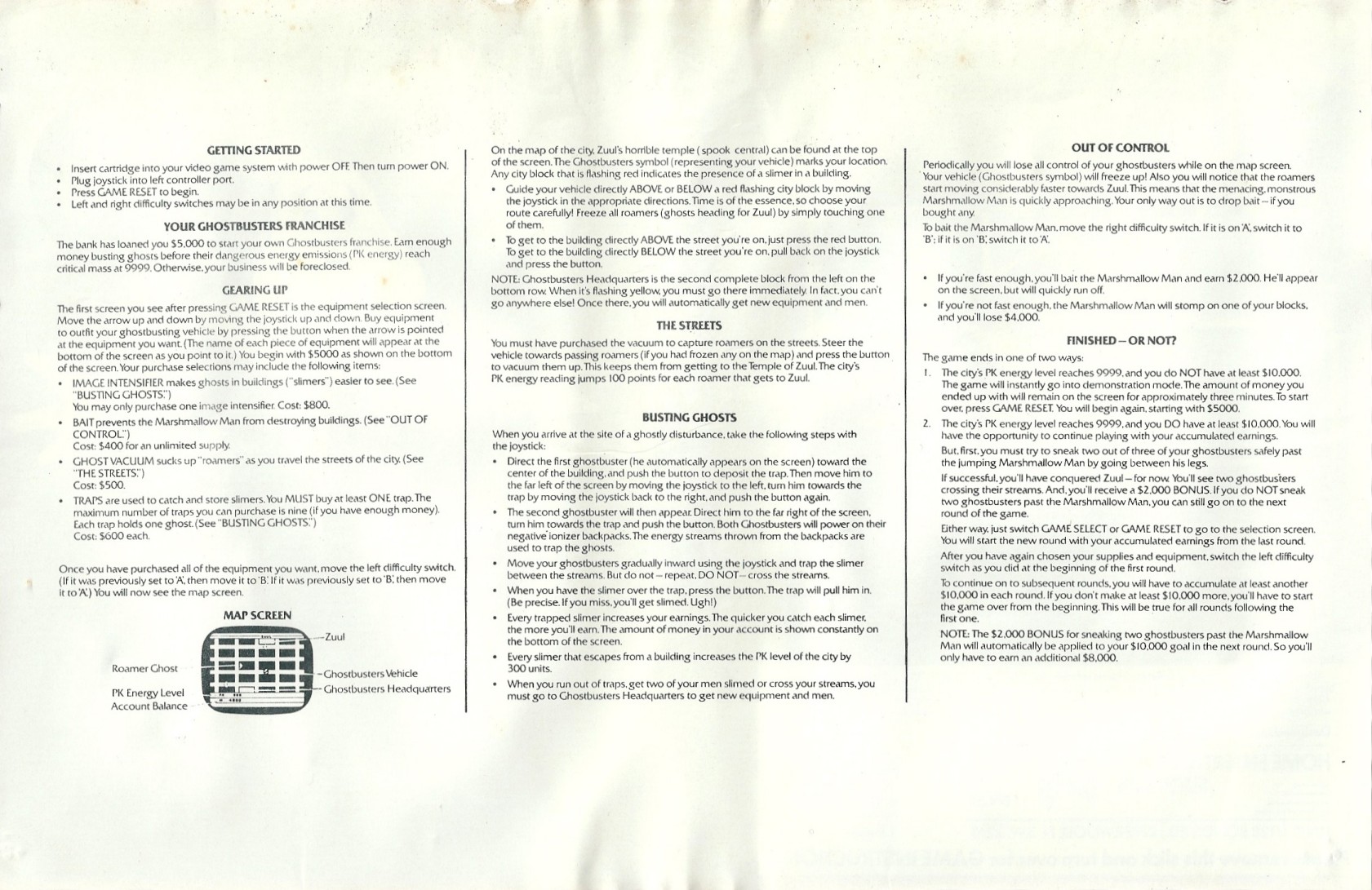 Instructions page 1