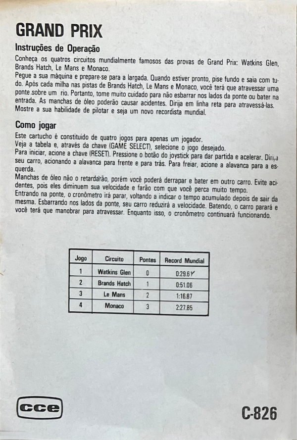 Instructions page 1