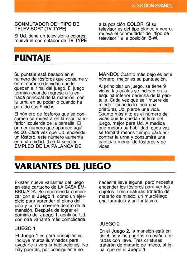 Instructions page 61