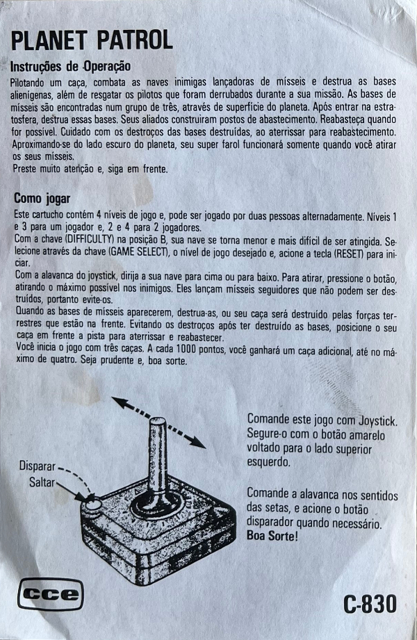 Instructions page 1