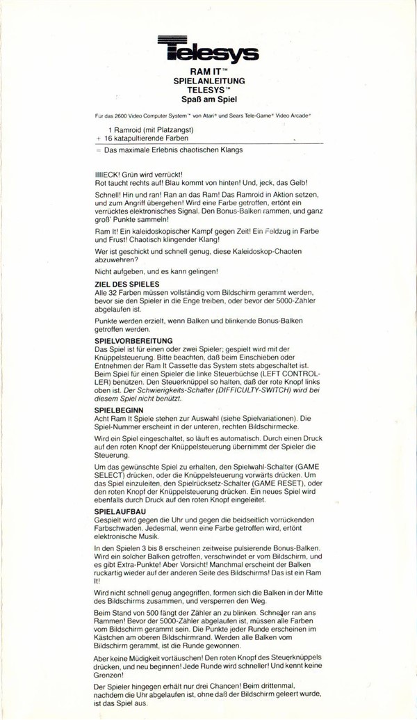 Instructions page 1