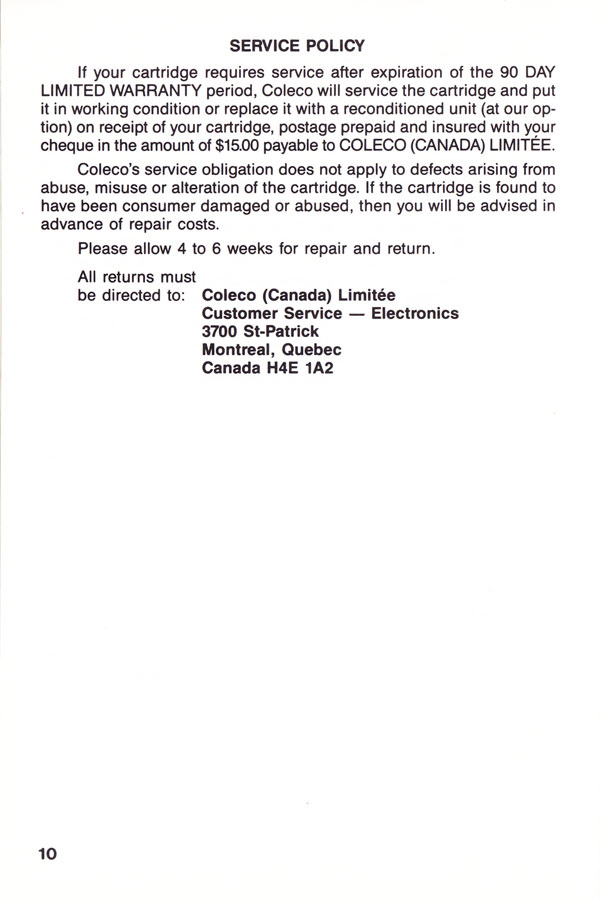 Instructions page 10