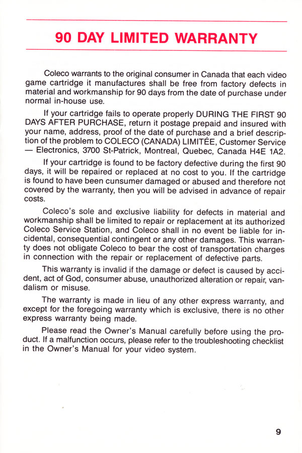 Instructions page 9