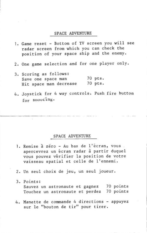 Instructions page 1