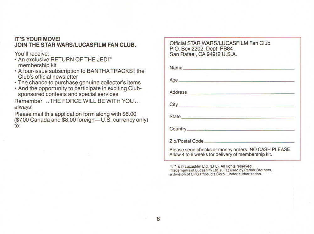 Instructions page 8
