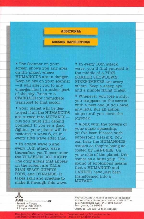 Instructions page 6