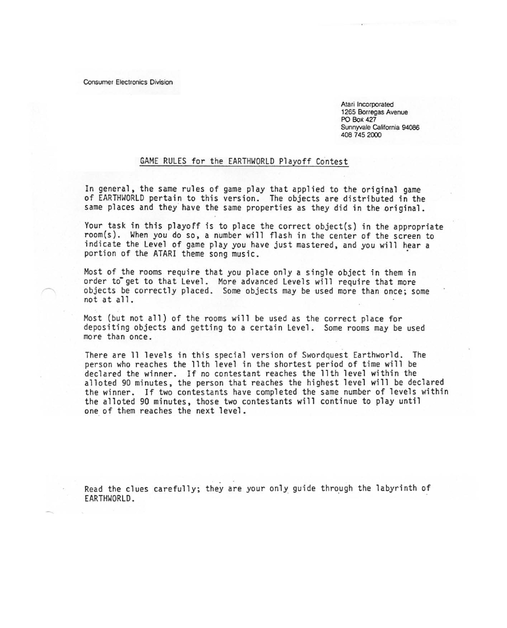 Instructions page 1