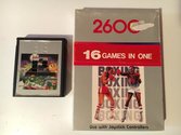 16 in 1 - Millipede / Out Law / Tennis / Cow Boy / Air Jumper / Base Defense / Ski / Bingo / Turtle Cross / Mathmatics / Surround / Laser Gate / Cannon Ball / Cannon Attack / Fishing / Hockey Atari cartridge scan