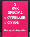 2 Pak Special - Cavern Blaster / City War Atari cartridge scan