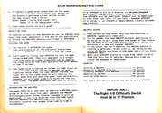 2 Pak Special - Star Warrior / Frogger Atari instructions