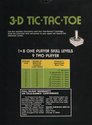 3-D Tic-Tac-Toe Atari cartridge scan