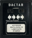 4 Jogos - Air Riders / Sexta-Feira 13 / Laser Gate / Stamped Atari cartridge scan