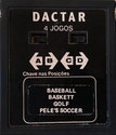 4 Jogos - Baseball / Baskett / Golf / Pele's Soccer Atari cartridge scan