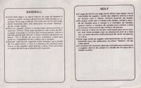4 Jogos - Baseball / Baskett / Golf / Pele's Soccer Atari instructions
