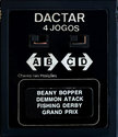 4 Jogos - Beany Bopper / Demmon Atack / Fishing Derby / Grand Prix Atari cartridge scan