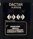 4 Jogos - Boom Bang / Amidar / Chopper Command / Corredor Cósmico Atari cartridge scan