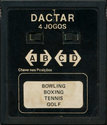 4 Jogos - Bowling / Boxing / Tennis / Golf Atari cartridge scan