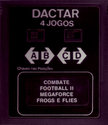 4 Jogos - Combate / Football II / Megaforce / Frogs e Flies Atari cartridge scan