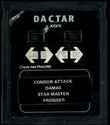4 Jogos - Condor Attack / Damas / Star Master / Frogger Atari cartridge scan