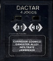 4 Jogos - Corredor Cósmico / Gangster Alley / Infiltrate / Jawbreaker Atari cartridge scan